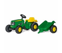Vaikiškas minamas traktorius su priekaba vaikams nuo 2,5 iki 5 m. | rollyKid John Deere | Rolly Toys 